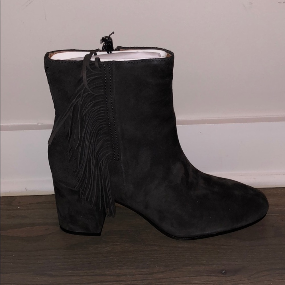 Frye Jodi Fringe Short Boot - Smoke Color